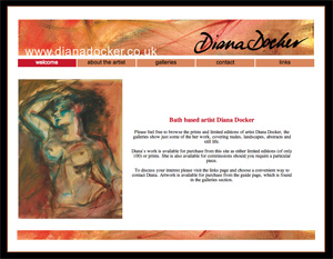 Optical Design & Print - website design for artist Diana Docker