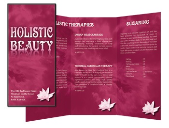 Holistic Beauty 6 page DL leaflet