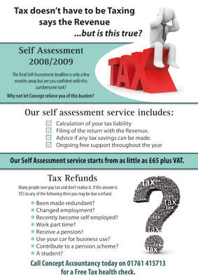Optical Design & Print - Concept Accountancy A4 Flyer